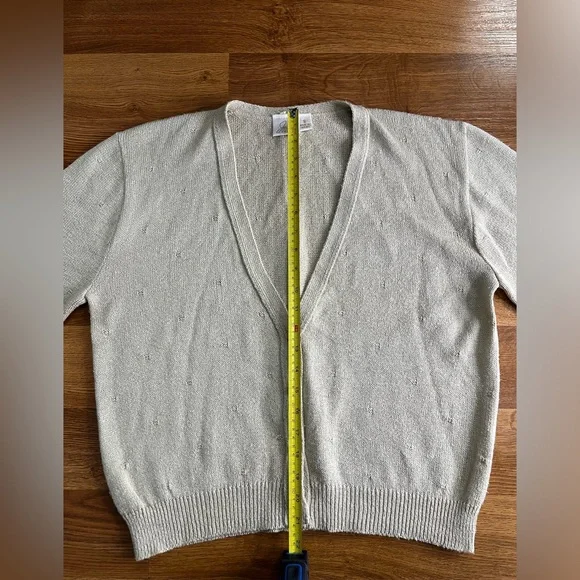 Vintage Jaclyn Smith knit cardigan grandma sweater small grannycore cottagecore - Picture 5 of 10